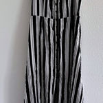Altar'd State Dress Womens Medium Black White Stripe Maxi Event Party Beach Photo 0