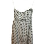 EXPRESS  Y2K Silk Dot Strapless Dress Photo 1