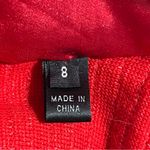 Sheared Dyed Real Rex Rabbit Fur Cable Knit Wool Sweater Jacket Size 8 Womens Red Photo 14