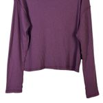 We The Free Waffle Knit Top Womens M Purple Cowl Neck Long Sleeve Slouchy Cozy Photo 2