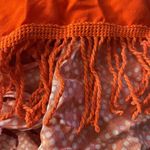 No Brand Orange Paisley detail pattern fringe cover up/ shawl Photo 3