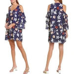 Parker  Moondance Floral Cold Shoulder Ruffle Bell Sleeve Dress Size XS NWT Photo 1