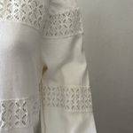 Brooks Brothers Red Fleece crew neck White Long Sleeve Flower Appliqué Sweater L Photo 5