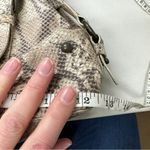 Forth & Towne Tan Calf Leather Snake Print Satchel Handbag Purse Womens Luxury Photo 7