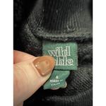 Wild Fable  Black Cropped Crewneck Sherpa Sweatshirt Size Small Photo 3