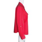 Chico's  Shirt Womens Large Red Button Up Flap Pockets‎ Office Career Casual Photo 1