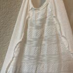 Ten Sixty Sherman White V-Neck High Low Lace Siding Tank Top S Photo 3
