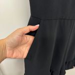 Elizabeth and James  Shnezie Black Wrap Ruffled Romper Womens Size 6 Small Pockets Photo 5