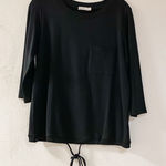 Barefoot Dreams  Malibu Lounge Shirt in Black Large Photo 0