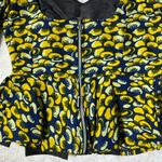 Handmade Blue and Yellow Bell Sleeve Peplum Hem Top Photo 8