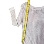 Apt. 9  Sweater Womens Small Ivory Asymmetrical Hem Open Knit Tunic Top Metallic Photo 6