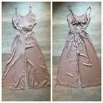 Nectar Clothing Sleeveless Open Back Tie Wide Leg Jumpsuit Size S Photo 1