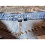 American Eagle Relaxed Denim Shorts Size 6 Light Wash Distressed Frayed Hem Blue Photo 2