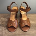 Crown Vintage Tan High Heel Sandals Size 6.5M Brown Photo 5