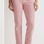 Madewell The Perfect Vintage Straight Leg Jean in Red Gingham Check Size 31 | 12 Photo 1