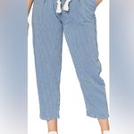 United Colors Of Benetton Blue & White Striped Ankle Length Pants Women’s Size 4 Photo 5