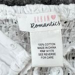 Urban Romantics Y2K Eyelet Crop Top L White Smocked V Neck Boho Chic Coquette Photo 10
