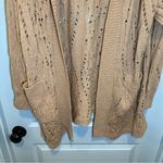 Kori  America Tan/Brown Knit Open Front Hooded Cardigan size S/M Photo 3