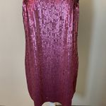 EXPRESS 16. NWT Rose Pink Sequin Halter Neck Open Back Mini Dress Size L Photo 7