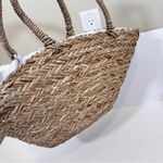 Boston Proper  Pia Rossini Straw Pearl Handbag Tote Bag Beach Summer Vacation NEW Photo 7