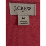 J.Crew Womens Medium Linen Blend Long Sleeve V Neck Top Coral Pink Casual Photo 2