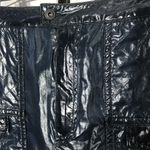 Free People Shiny Blue Vegan Leather Mini Skirt Size S Photo 5