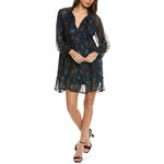 Lost + Wander Mini Dress Women M Navy Blue Floral Blouson Midnight Festival Boho Size M Photo 2