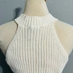 ZARA Bloggers Fav Cream Pearl Chenille Sleeveless Cropped Round Neck Top Sz L Photo 10