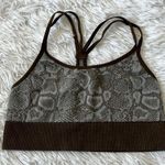Spiritual Gangster  Yoga Sports bra brown snakeskin pattern size XS/S NWOT Photo 0