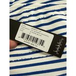 Nicole Miller Studio Bandeau One-Piece Swimsuit Size 8 NWT Blue White Stripes Photo 4