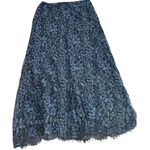 Sundance  Women's Blue Floral Lace Lined A-line Maxi Skirt Size 8 Photo 0