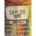 Saylor  Dress Women XL Multicolor Striped‎ V Neck Smocked Ruffle Trim Alma Mini Photo 11