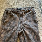 Paige Hoxton Ultra Skinny Brown Snakeskin Jeans Photo 4
