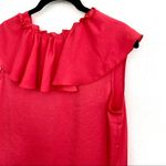 Maje NWT Lierro Ruffle Overlay Rouge Top Size Medium Photo 4