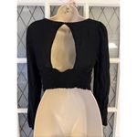 Kirious  Los Angeles Black Leopard Print Fairy Goth Crop top Size  Medium Photo 3