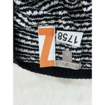 Roz & Ali Womans Black White Zip Up Cardigan Sweater Medium Photo 2