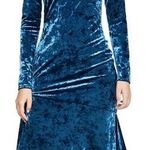 Black Halo  Maddox Crushed Velvet Asymmetrical Hem Dress Photo 0