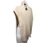 Nasty Gal NEW Cream Sleeveless Turtleneck Ribbed Knit Warmer Sweater Top Size S Photo 1