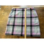 Talbots  Pink Gray Black Dreamy Plaid Wool-Blend A-Line Skirt Sz 14 Side Zip Photo 7
