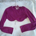 Lucy in the Sky  Long Sleeve Purple Power Mesh Top Photo 0