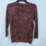 J.Crew  Light Pink and Burgundy Fitted 3/4 Sleeve Sweater Size XS EUC Photo 3