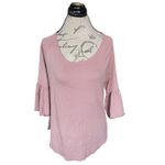 Chaser Womens Blouse Sz Large 3/4 Bell Sleeve Feminine Romantic Flirty Cottage Photo 1