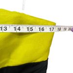 Kay Unger Y2K Dress 14 Chartreuse Yellow Strapless Silk Floral Pleated Cocktail Photo 8