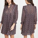 Ba&sh  Deep organza lightweight mini Dress long sleeve sz 0 Photo 1