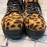 Wild Diva  Platform Combat Boots Faux Suede Animal Print-8 Photo 3