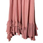 Free People  Adella Slip Mini Dress Flowy Ruffle Lace Color Rose Size XS Photo 3