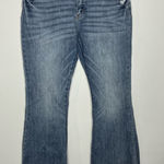 Kancan high rise super flare jeans raw‎ hem women’s size 30 trendy distressed Blue Photo 0