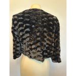 Vintage Faux Fur Black Short Sleeve Shrug Size Medium NWT Photo 1