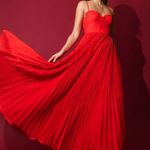 Hutch NWT Corset Pleated Maxi Dress Red Tulle Corset Size 4 Photo 0