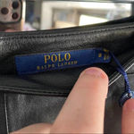 994 NWT Polo by Ralph Lauren Leather Skirt Black Size 8 Photo 4